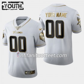 Lasten Minnesota Vikings NFL Pelipaita Custom Nike Valkoinen Golden Edition 100th